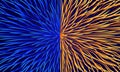 Two-color abstract background movement in a circle. Star trails.Textured rays of starbursts, directed lines. 3d rendering vector